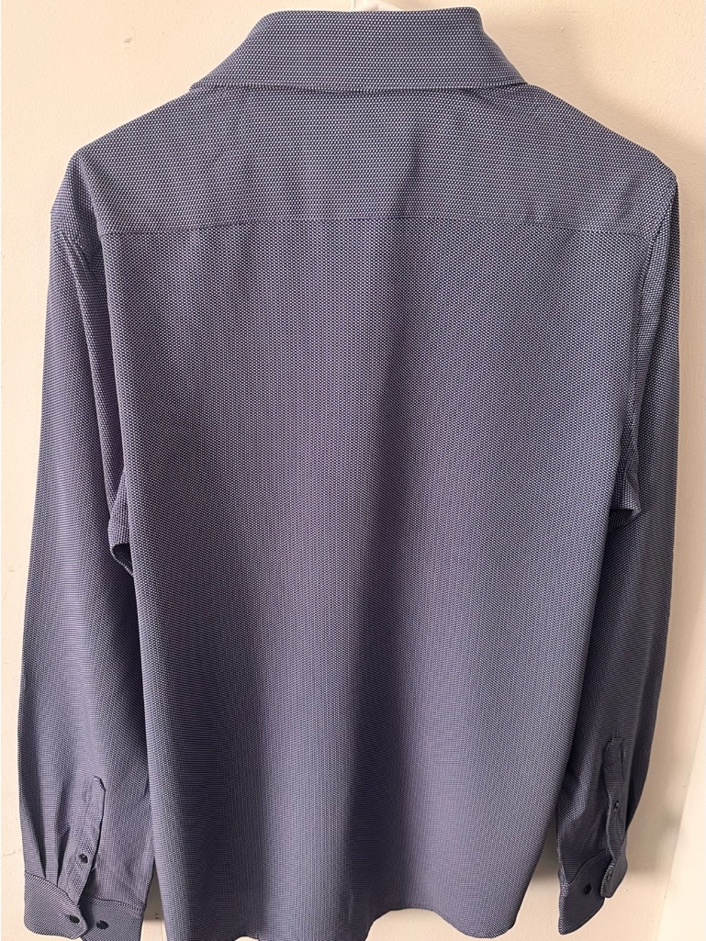 Cactus Man Blue Micro-Pattern Casual Button-Down Shirt - Picture 11 of 12
